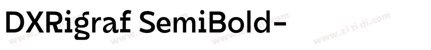 DXRigraf SemiBold字体转换